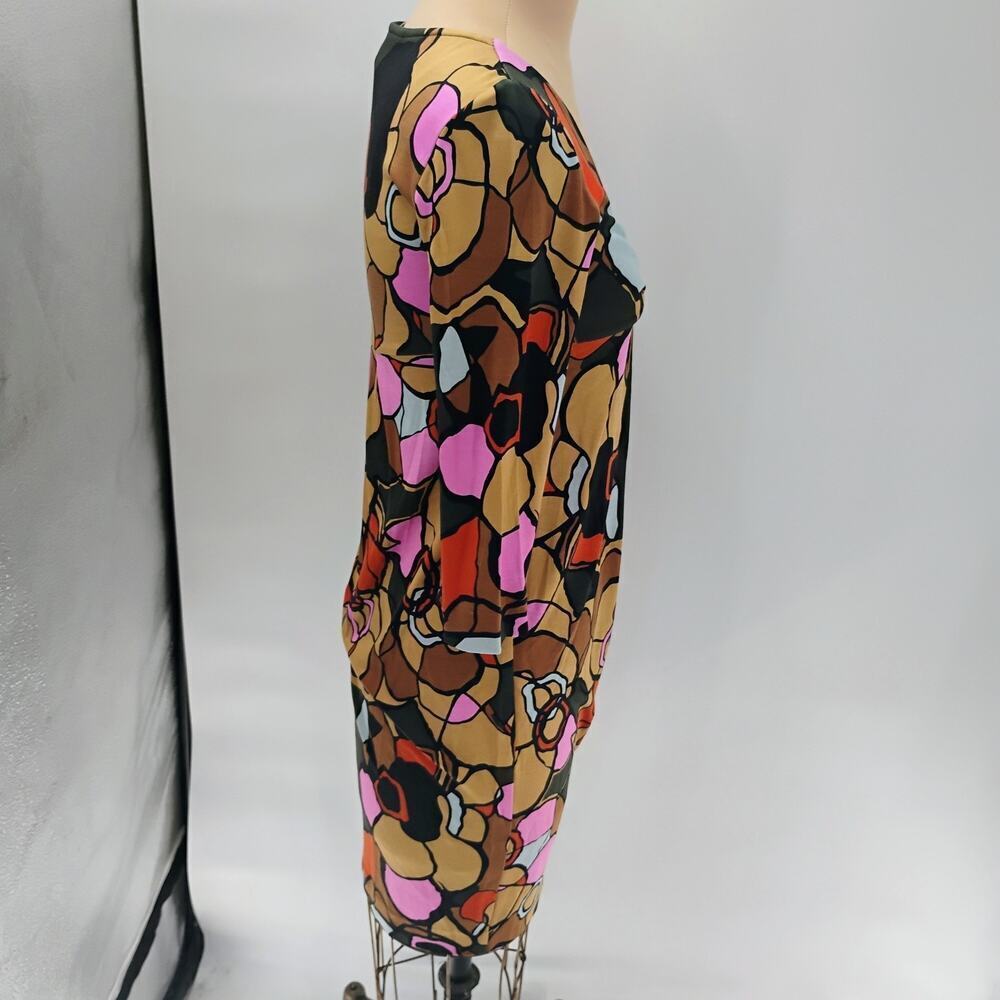 Diane von Furstenberg 100% Silk Jersey Multi Dress Sz 2 - Picture 9 of 16